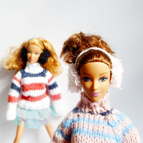 Bílo-růžové klapky pro Barbie — foto 1