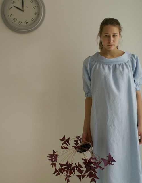 Lněné šaty Pěna červené pro D. — foto 1
