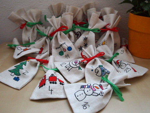 Adventní kalendář "malované pytlíčky" — foto 1