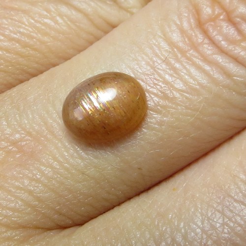 Sluneční kámen, 9x7mm č.6 — foto 1
