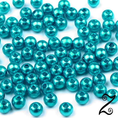 Voskovky, tyrkysová, 4 mm (100ks) — foto 1