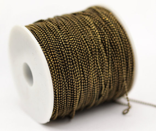 Kuličkový řetízek 1.5mm STAROBRONZ( 10m)