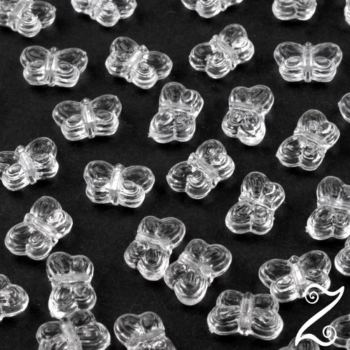 Motýlci, transparentní, 5x9 mm (25ks)