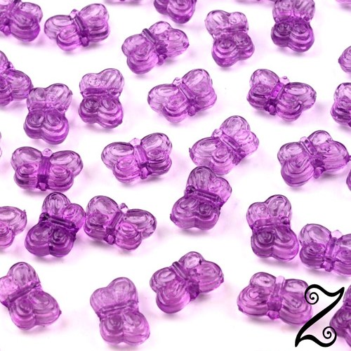 Motýlci, fialová, 5x9 mm (25ks)