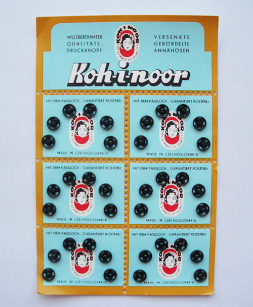Patentní knoflíky 7/7,5 mm černé