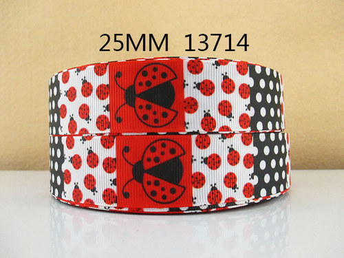 Stuha rypsová š.25 mm: Berušky