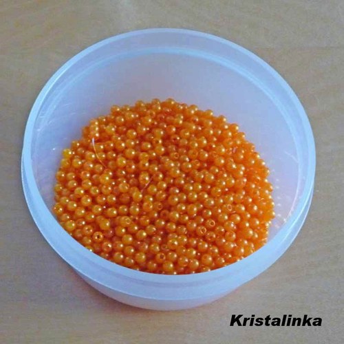 Perličky oranžové 4 mm...výhodné balení