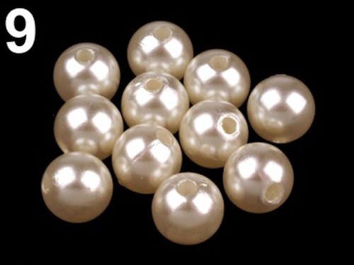 Korálky plast 10mm-22ks — foto 1