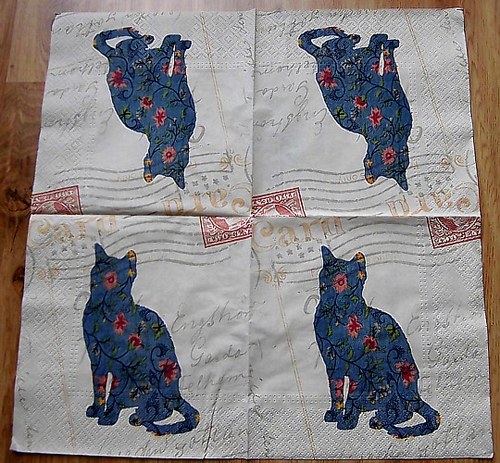 ZV 014 - ubrousek 33x33 - kočka+známka