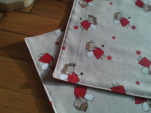 Vánoční prostírání - andělíčci / hvězdy — foto 1