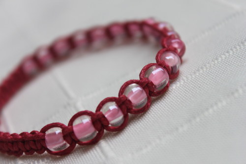 Náramek makramé/shamballa — foto 1