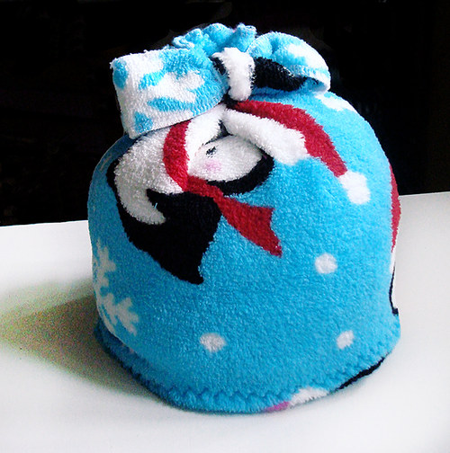 Happy penguin - dětská fleece čepička
