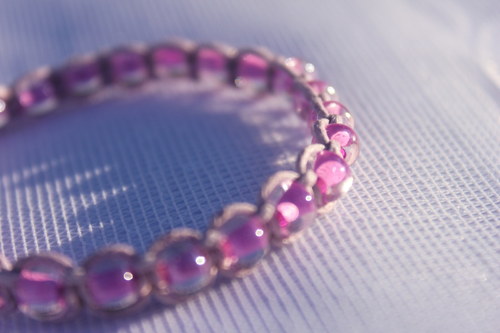 Něžnost.. Macramé/shamballa náramek — foto 1