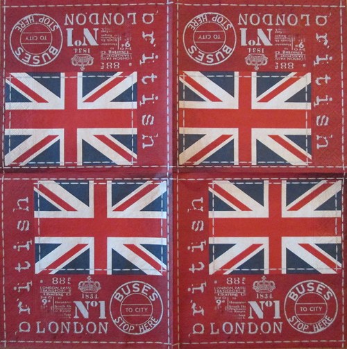Ubrousek 33x33 cm - British flag AE035 — foto 1