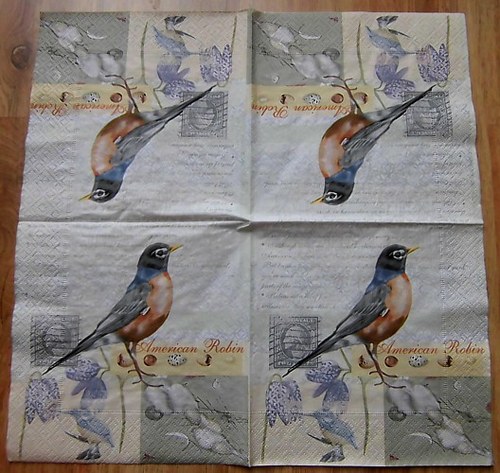 ZV 111 - ubrousek 33x33 - american robin