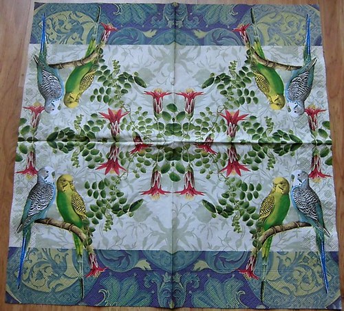 ZV 112 - ubrousek 33x33 - papoušci