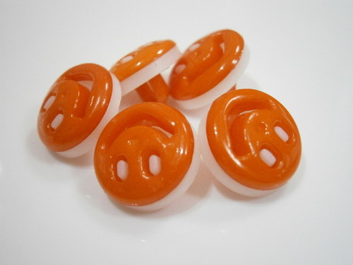 Dětský knoflík Smajlík 22" - oranžové (5ks)