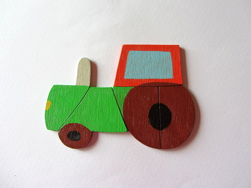 Traktor-skládačka s magnety — foto 1