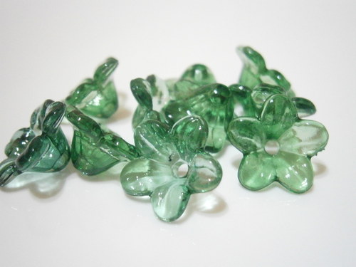 Zvoneček Transparent 12mm - zelené (10ks) — foto 1