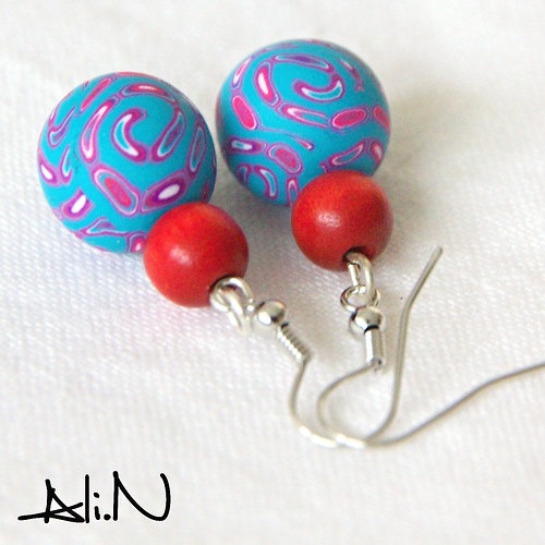Náušnice Pink&Blue I. — foto 1