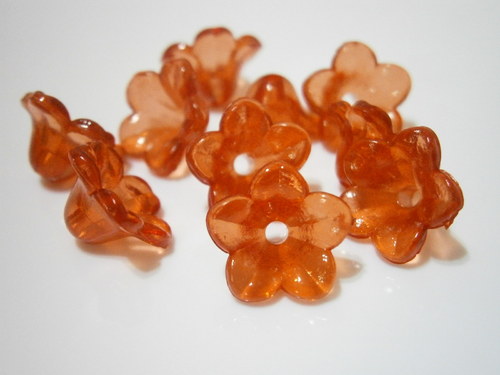 Zvoneček Transparent 12mm - červené (10ks)
