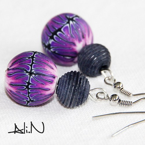 Náušnice Purple roots — foto 1