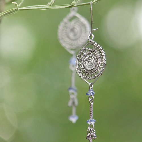 Mandala s modrými sklíčky — foto 1