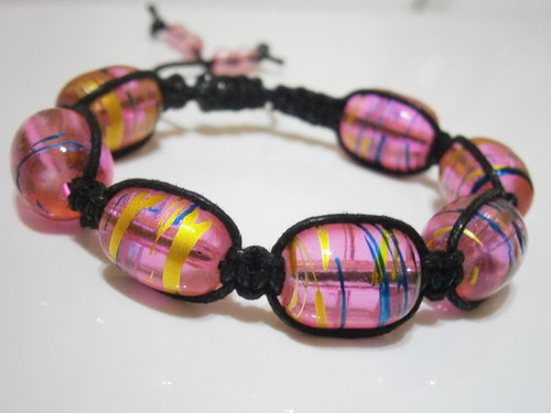 Náramek Shamballa růžový — foto 1