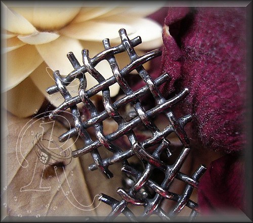 Drátěné čtrerce ...černá patina 15 mm x 15 mm