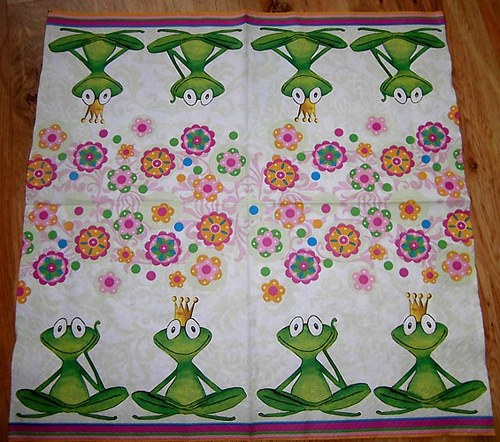 DE 068 - ubrousek 33x33 - žabička + žabák