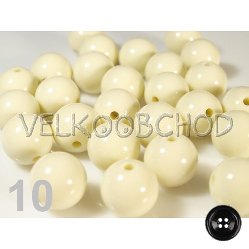 AKCE! Korálky kulička pr.16mm (5ks) - vanilková