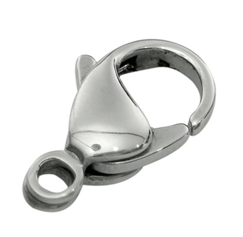Karabinka nerez menší/ platina/ 9x5mm/ 1ks