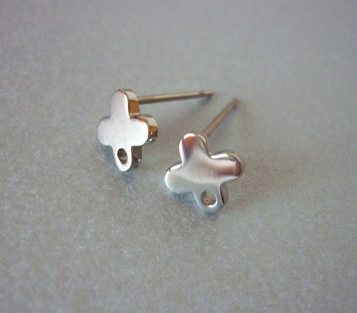 Ch82/ puzeta křížek CHIR.OCEL316L/ 8x8 mm/1pár