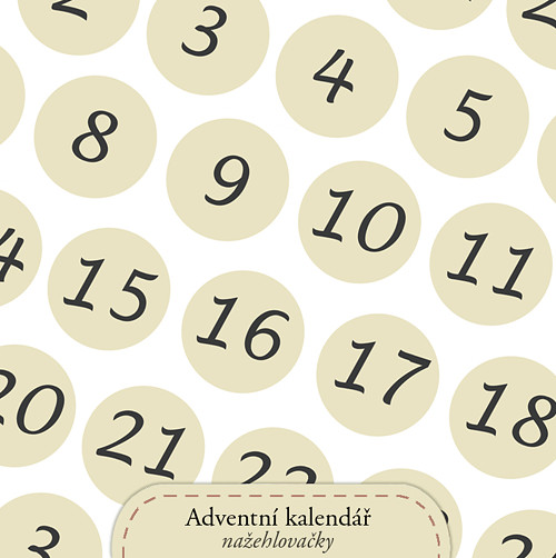 Nažehlovačky pro Adventní kalendář — foto 1