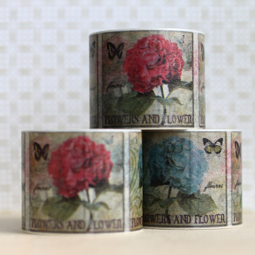 Washi páska Hortenzie 5 m x 3 cm — foto 1