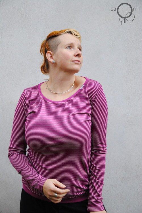 Lila s proužkem vel. L — foto 1