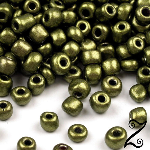 Rokajl, perleť, olivová, 4mm, 50g