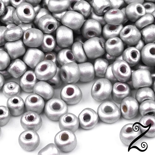 Rokajl, perleť, stříbrná, 4mm, 50g — foto 1