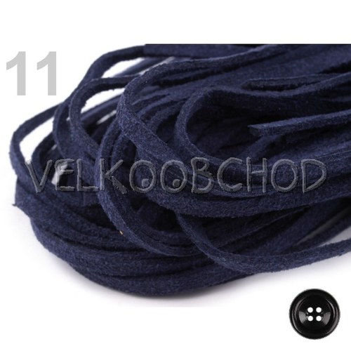 Řemínek imitace semiše 3mm, 100cm - delft — foto 1