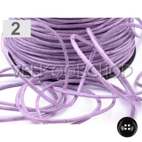 Šňůra voskovaná pr.1,5-2 mm (5m) - dusty lavender