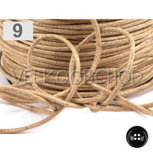 Šňůra voskovaná pr.1,5-2 mm (5m) - italian straw