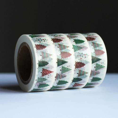 Washi páska -Vánoční stromečky — foto 1