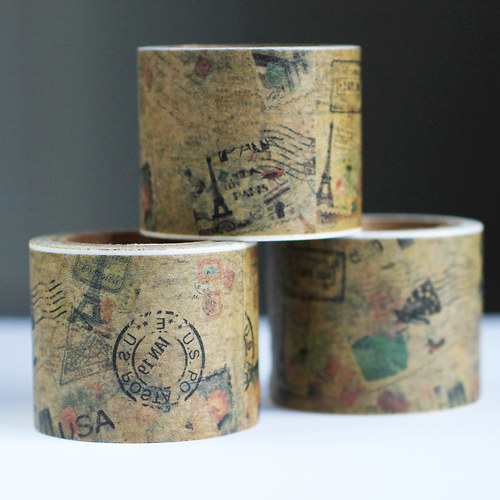 Washi páska 5m x 3cm -Razítka — foto 1
