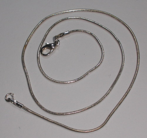 Řet02 Hadí řetízek starostříbrný , 40-42 cm, 1ks