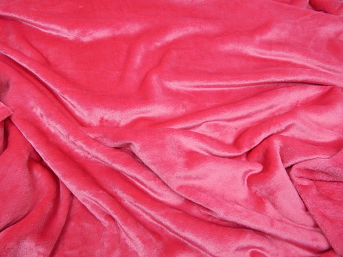 Metráž flanel fleece, wellsoft - sytě růžový