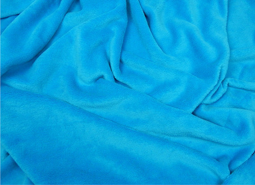 Metráž flanel fleece, wellsoft - tyrkysový