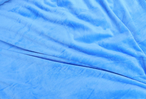 Metráž flanel fleece, wellsoft - světle modrý — foto 1