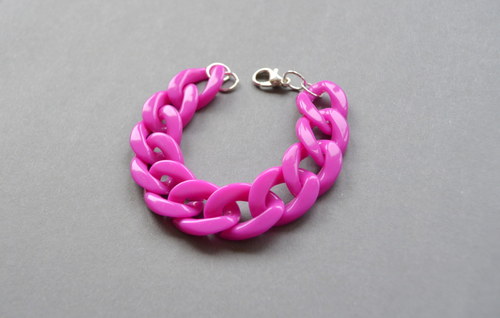 Plastový náramek - PINK! — foto 1