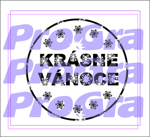 Vánoční razítko dřevěné - Krásné Vánoce