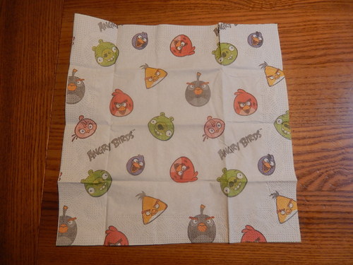 Kapesníček na decoupage - Angry Birds